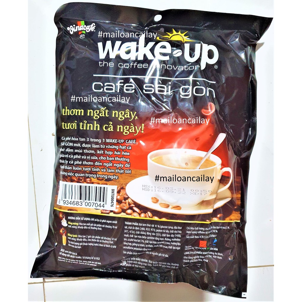 Cà phê Wake-up Sài Gòn bịch 24 gói