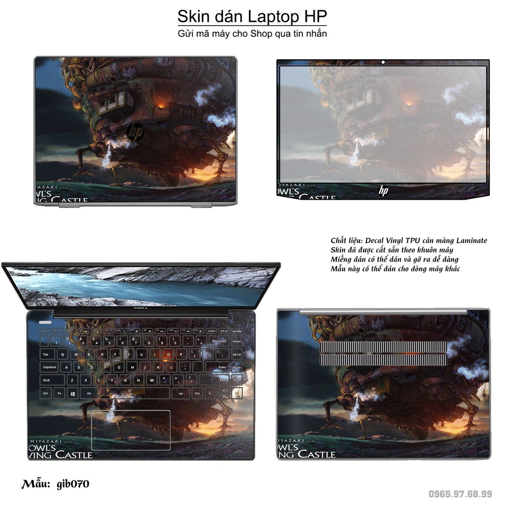 Skin dán Laptop HP in hình Ghibli _nhiều mẫu 11 (inbox mã máy cho Shop)