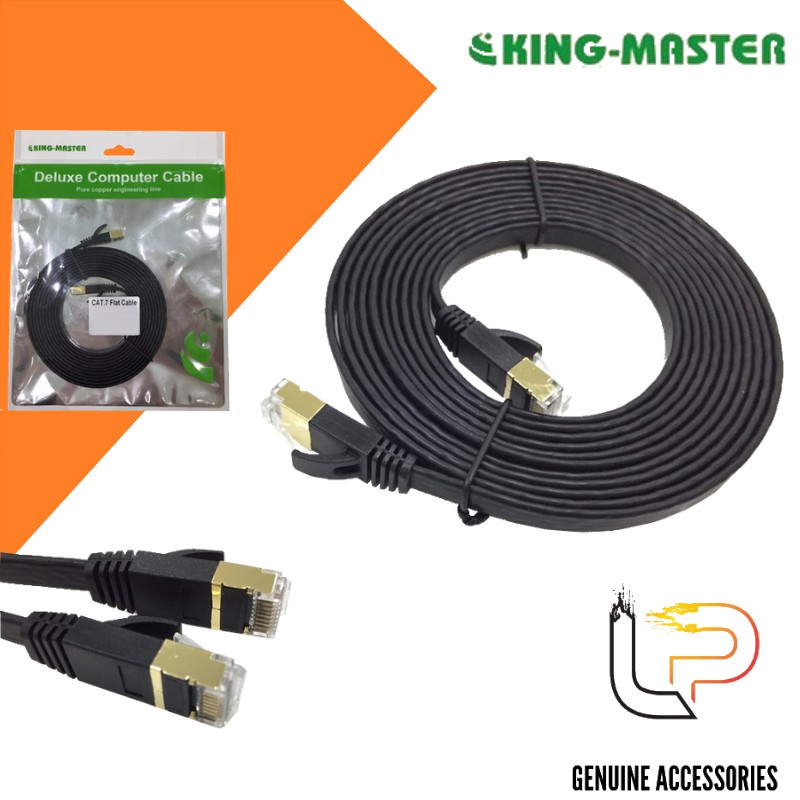 CÁP MẠNG CAT 7 SSTP ĐÚC SẴN 2 ĐẦU KM KC711 DẸP DÀI 1.5M - KC712 DÀI 3M - KC713 DÀI 5M