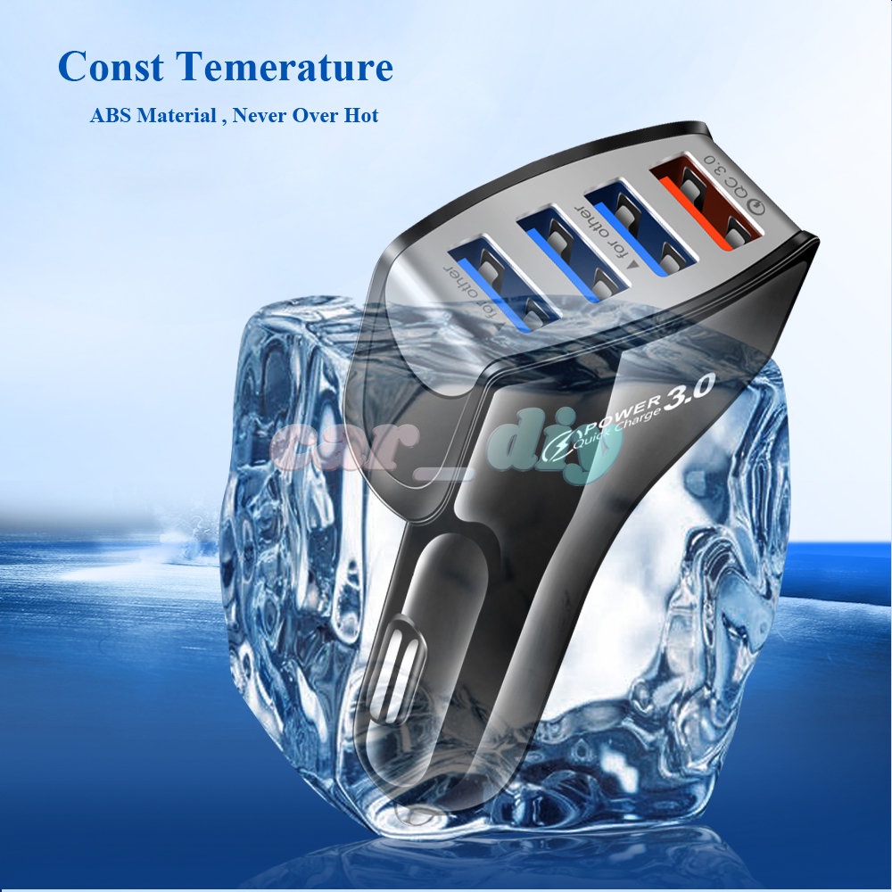 Tẩu Sạc Nhanh QC 3.0 4 Cổng USB Cho Điện Thoại