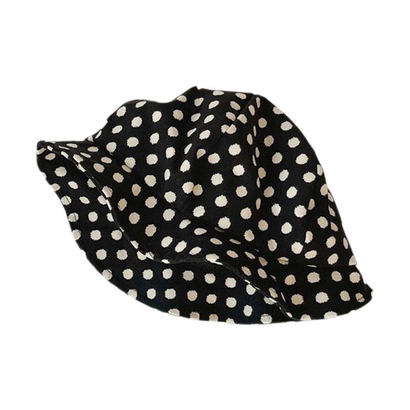 Mũ Cotton Mềm Mại Chống Nắng Họa Tiết Chấm Bi Hoạt Hình Dành Cho Bé Trai Gái Đi Biển Mùa Hè