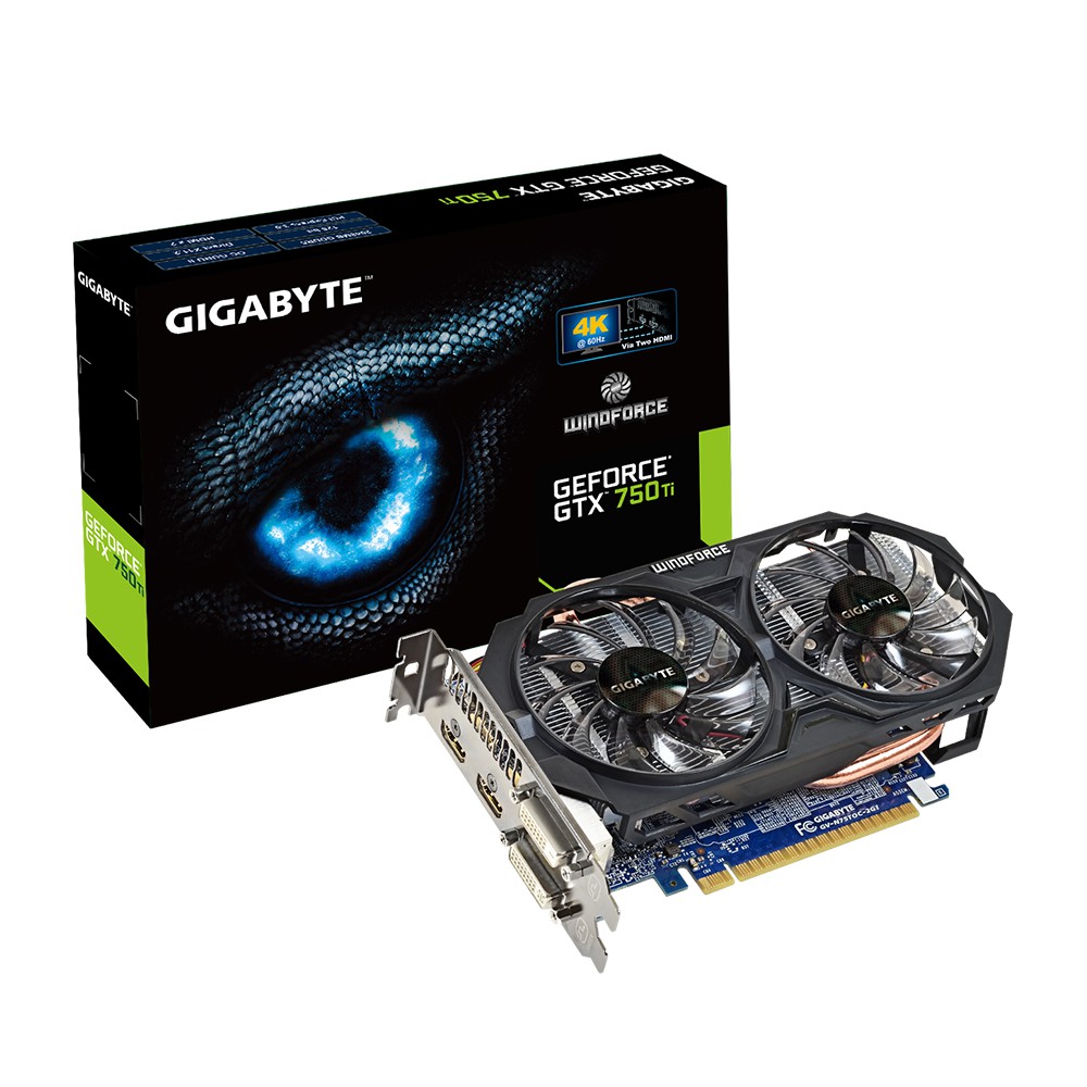 VVGA GIGABYTE 750TI 2FAN chính hãng 2nd BH 3TH