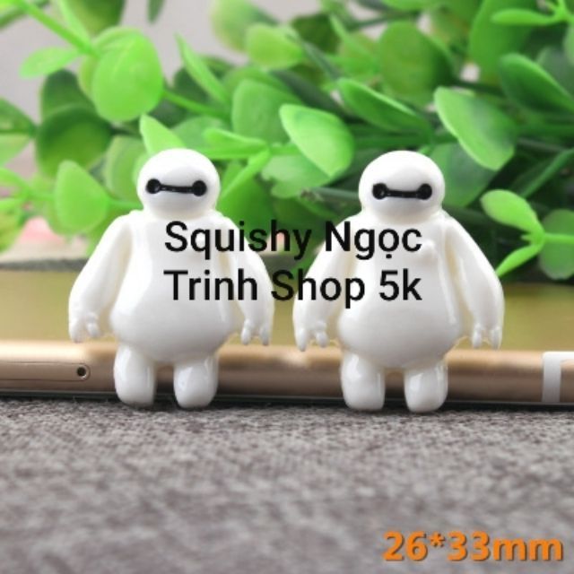 Charm baymax nguyên liệu trang trí slime