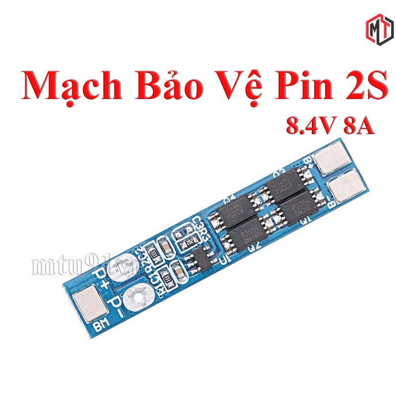 Mạch Sạc Bảo Vệ Pin Li-Ion 18650 2S 7.4V - 8.4V dòng 8A HX-2S-A10