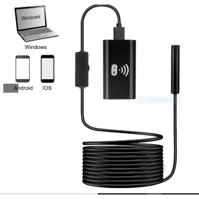 Camera nội soi chống nước kết nối wifi 8mm cổng USB