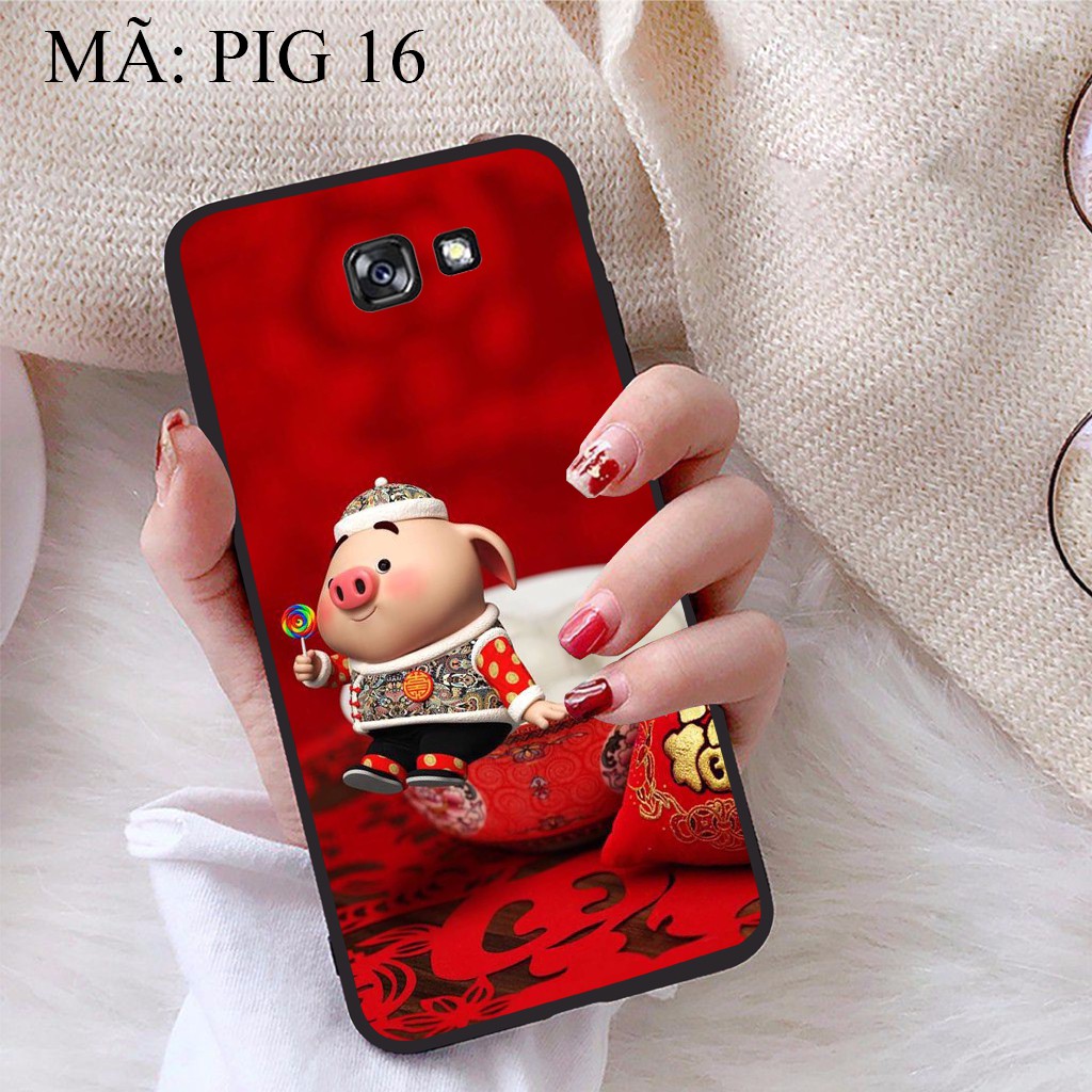 Ốp lưng Samsung A7 2017 viền dẻo TPU BST Pig Cute