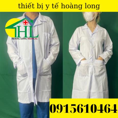 Áo Blouse bác sĩ dáng dài - tay dài nam các size M L XL 2XL
