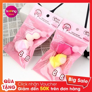Gói 2 Miếng Bông Mút Tán Kem Nền Trang Điểm Hồ Lô Giọt Nước Siêu Mịn