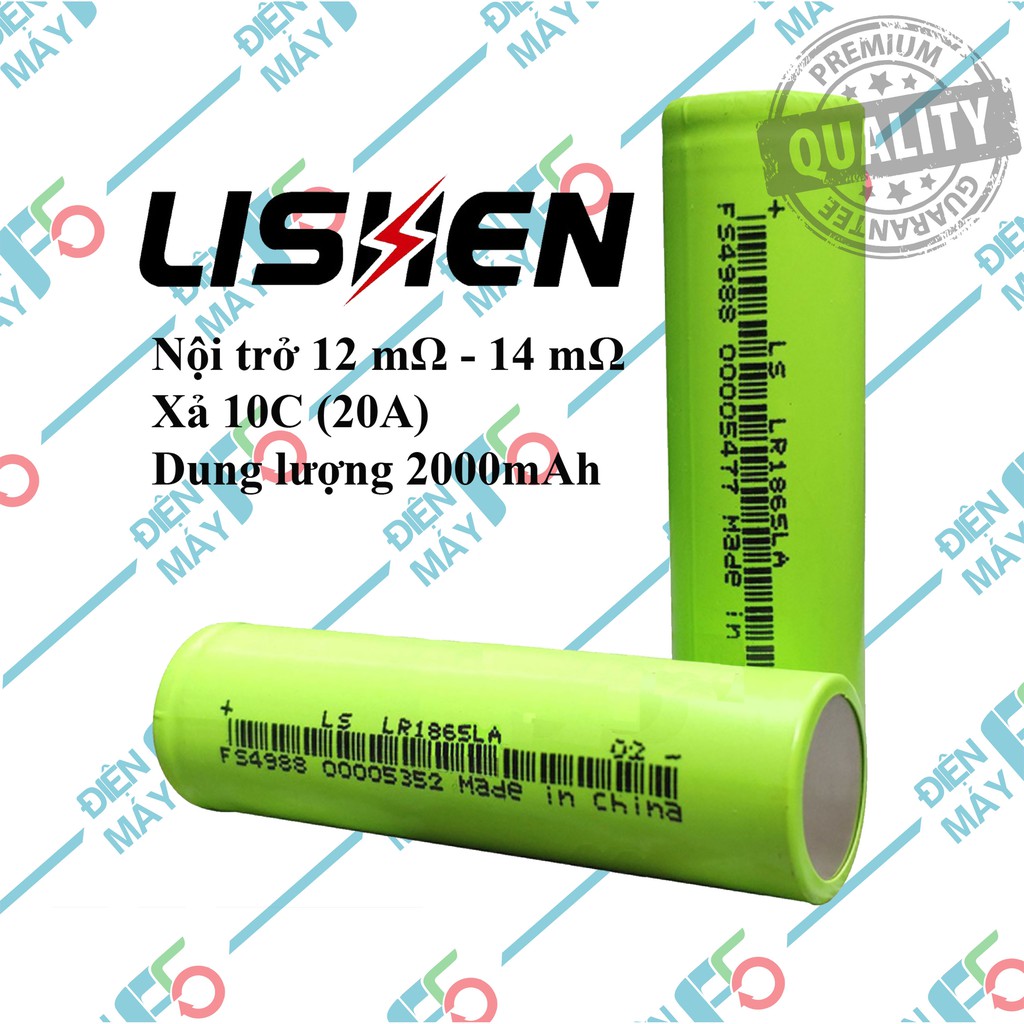 DMF5 Pin Li-ion 18650 Lishen LS xanh 2000mAh, xả 20A (10C)