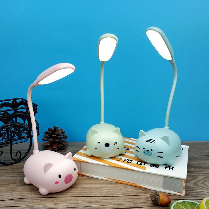 ĐÈN HỌC ĐỂ BÀN LED HÌNH THÚ CUTE CỔNG SẠC USB