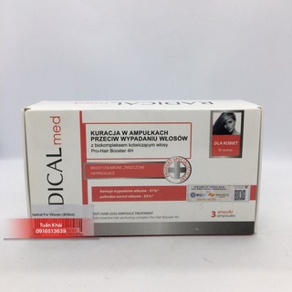 [ Tem Phụ Tiếng Việt ] RADICAL MED 3 ỐNG * 5ML TINH CHẤT NGĂN NGỪA RỤNG TÓC CHO NỮ - Hộp 3 ống
