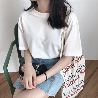 Áo Thun Trơn Trắng Tay Lửng ( Basic Tee )