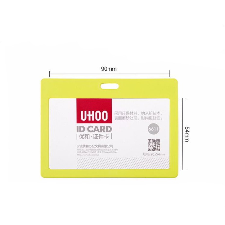 [ HCM ] Thẻ đeo bảng tên UHOO 6611 nhân viên văn phòng nhựa cao cấp và thời trang Dọc và Ngang UHOO
