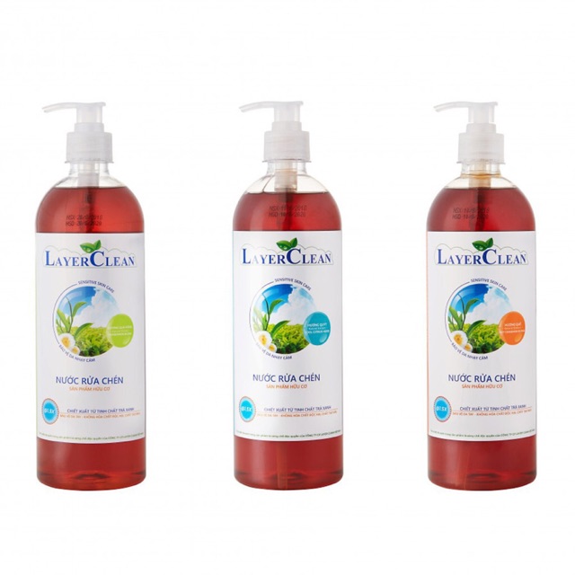 Nước rửa chén hữu cơ Layer Clean 800ml