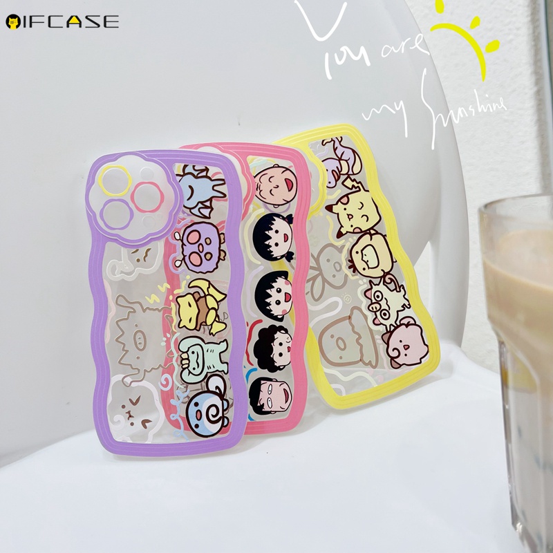 Ốp Điện Thoại Mềm Trong Suốt In Hình Pikachu/Maruko Cho iPhone 13 12 12 11 Pro Max XS Max XR X 7 8 Plus