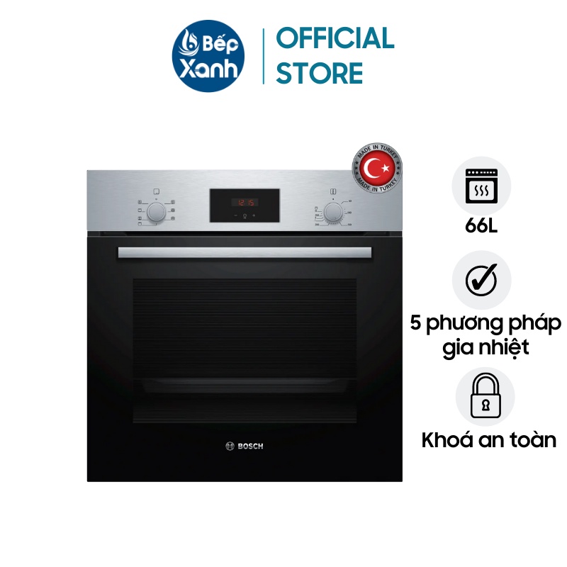 [FREESHIP HCM] Lò Nướng Âm Tủ Bosch HBF113BR0A (Series 2) - Dung Tích 66L - Công Nghệ Gia Nhiệt 3D - Nhập Khẩu Châu Âu