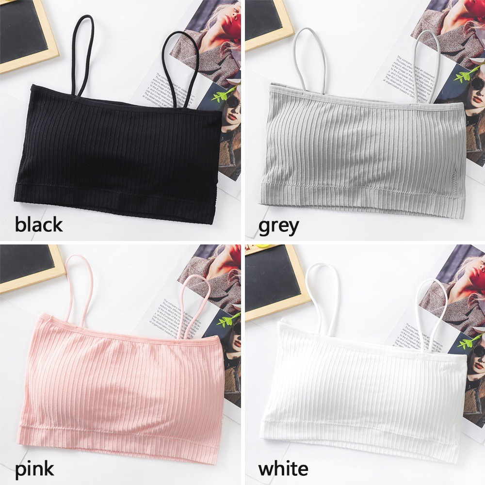 Áo Croptop Hai Dây Co Giãn Nhiều Màu Sắc Thời Trang Mùa Hè Sành Điệu Cho Nữ