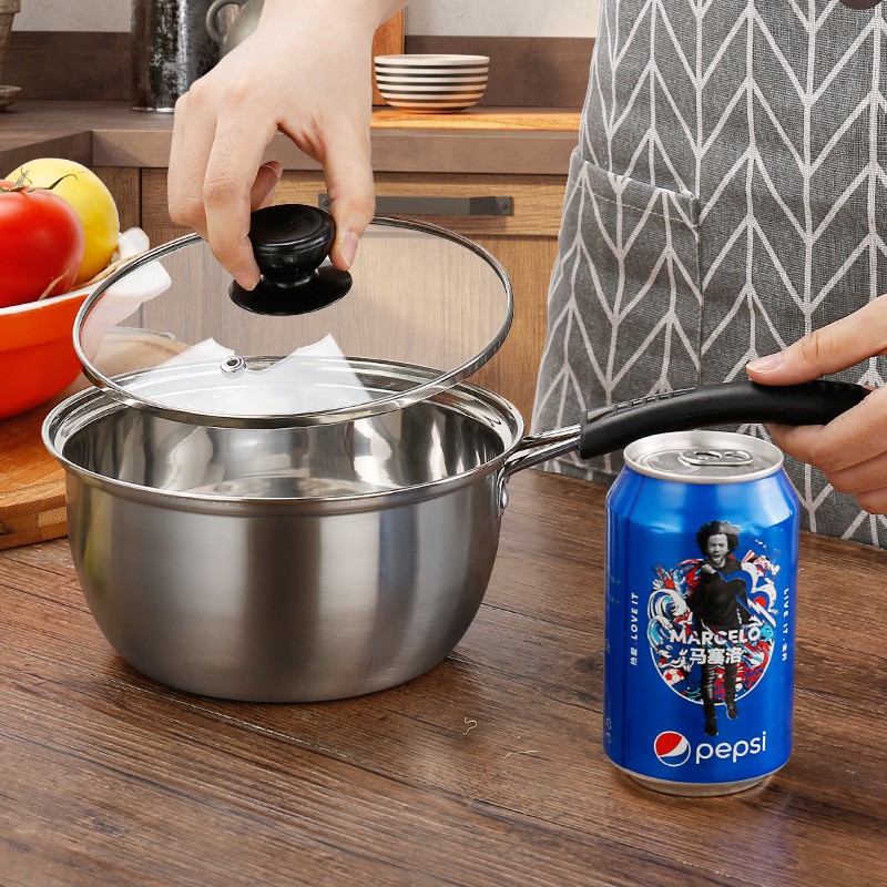 Nồi Nấu Bột Inox 304 Size 18cm Cho Bé