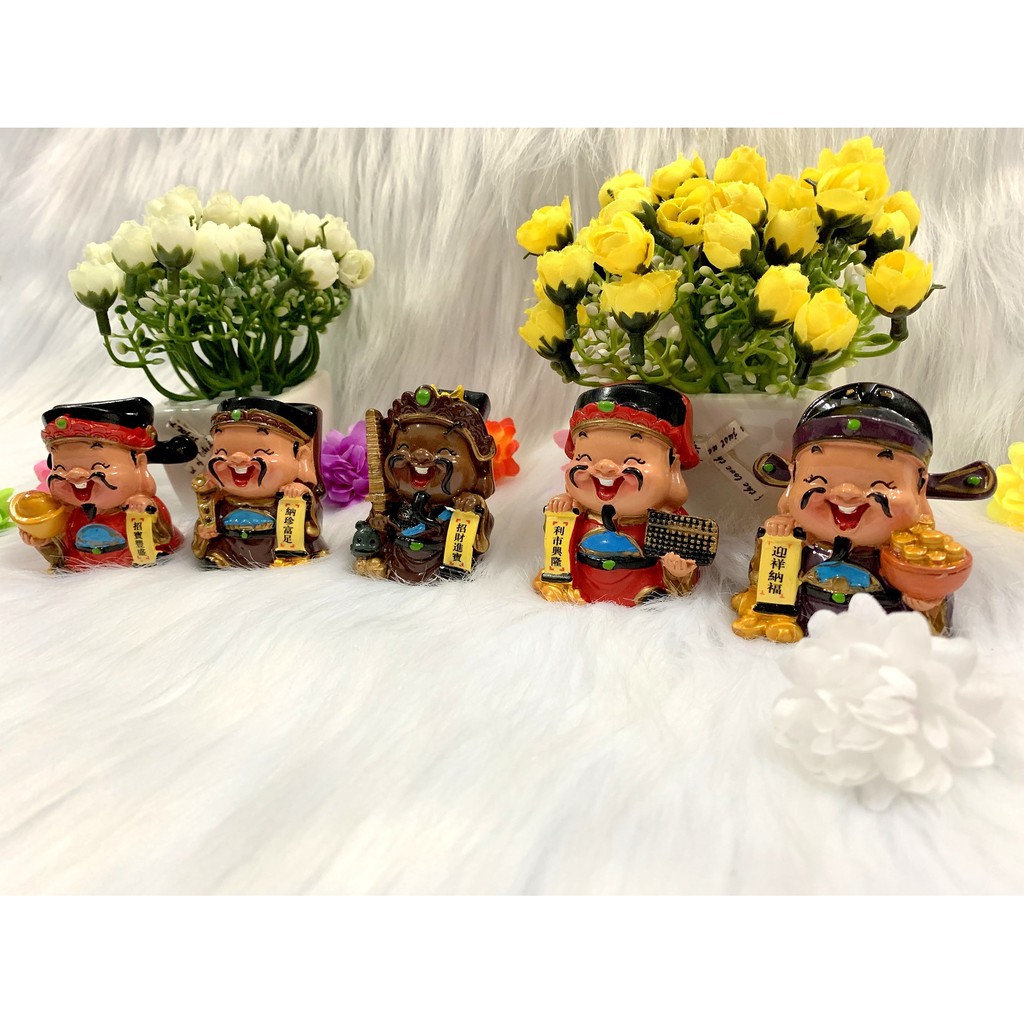 Bộ 5 Ngũ Công Thần Tài gốm sứ loại to đẹp