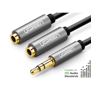 Cáp Chia Audio 3.5mm 1 ra 2 Cao Cấp UGREEN AV134 (20cm)