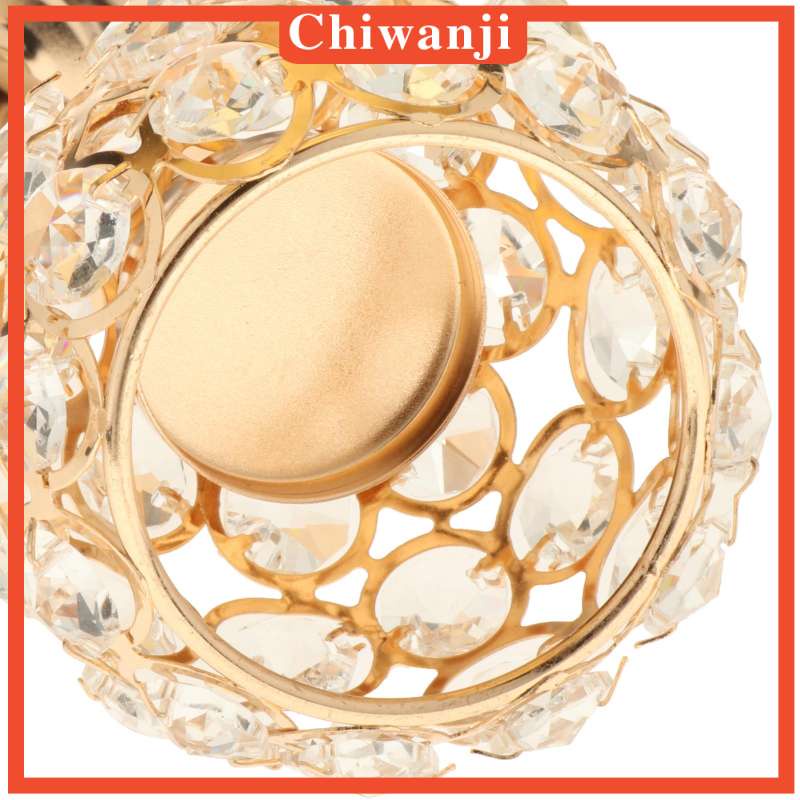 Giá đỡ đèn cầy bằng pha lê màu vàng 16.5cm trang trí tiệc