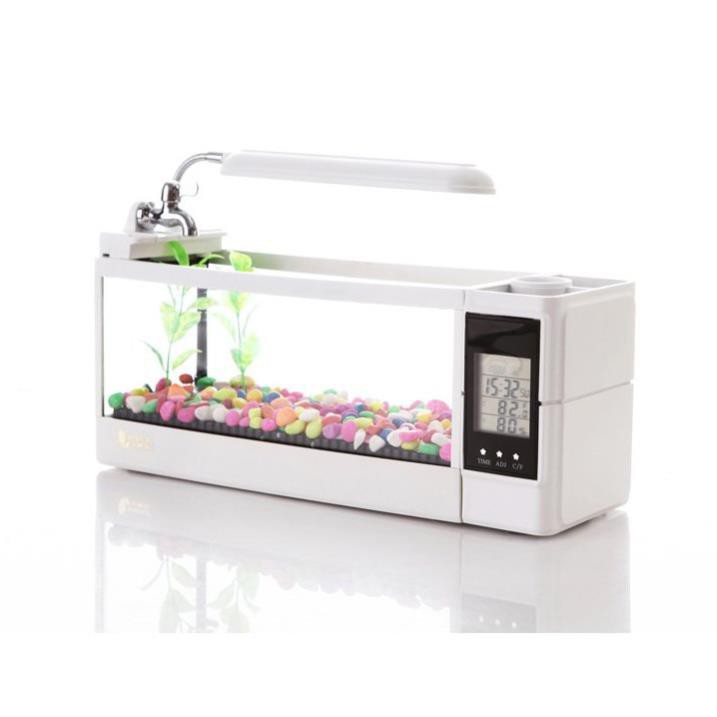 BỂ CÁ MINI CÓ ĐỒNG HỒ ĐỂ BÀN JENECA TG-03/03M