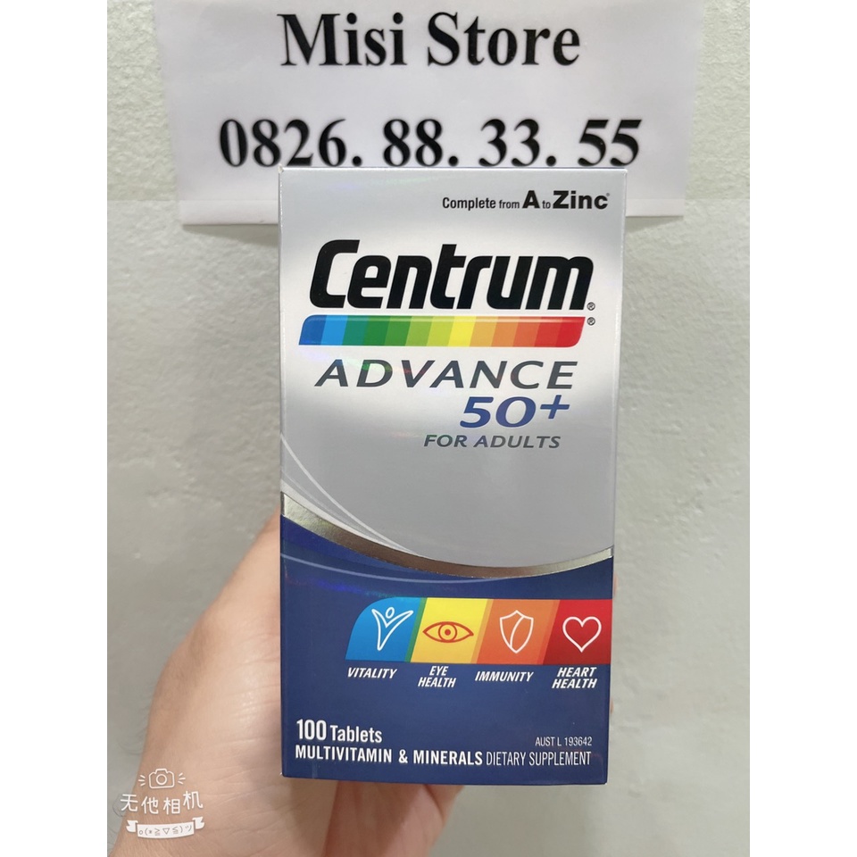 Vitamin Tổng Hợp Cho Người Lớn, Centrum Advance For Adults, Hộp 100 viên