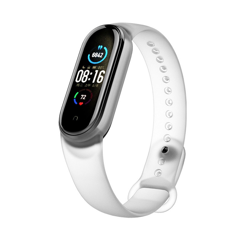 Dây Đeo Silicon Trong Suốt Cho Đồng Hồ Thông Minh Xiaomi Mi Band 5 Miband 5 6