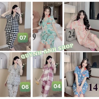 Bộ đồ ngủ pijama ngắn tay, đồ ngủ nữ mặc ở nhà cực xinh, dễ thương