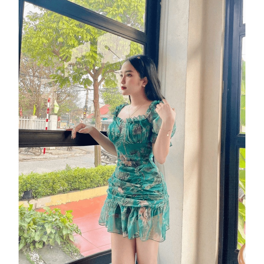 ĐẦM VOAN TÀ NGẮN XẾP LY/ TAY PHỒNG, PHỐI HOẠ TIẾT HOA SANG TRẠNG, CHẤT VẢI XỊN/ MỀN/ MỊN, MẶC CỰC XINH UP shop valentina