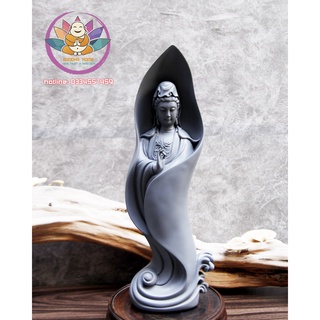 🌺Tượng Mẹ Quan Âm cao 46cm màu xám tu trang trí nội thất nhà cửa- phong thủy- thờ cúng