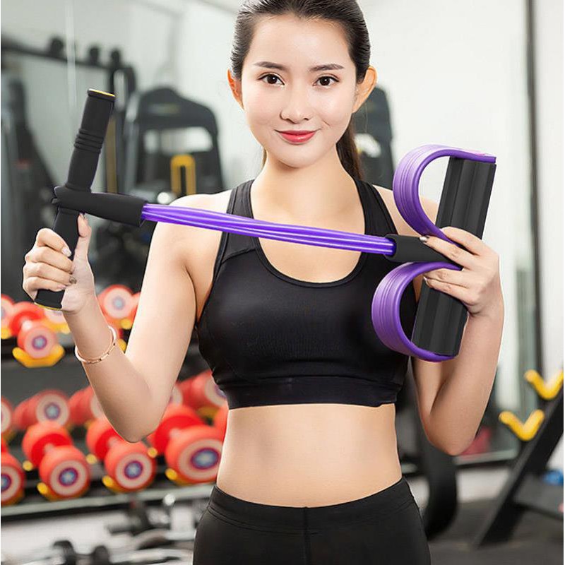 Dây Kéo Đàn Hồi 4 Ống Cao Su Tập Thể Dục, tập Gym Tại Nhà