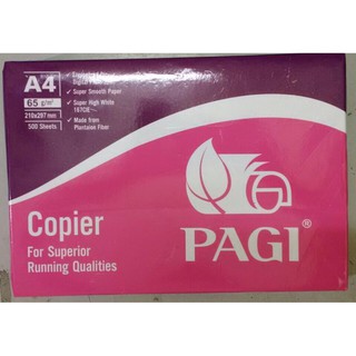 Ram Giấy A4 PAGI hồng 65gsm tặng kèm bút bi TLong