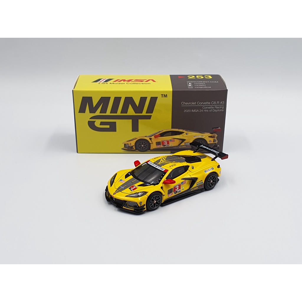 Xe Mô Hình Chevrolet Corvette C8.R #3 Corvette Racing 2020 IMSA 24 Hrs of Daytona LHD 1:64 MiniGT (Vàng)