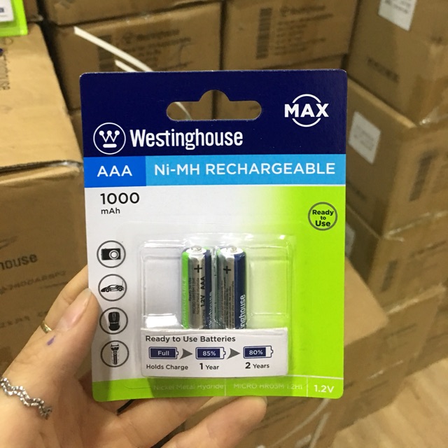 PIN SẠC 3A WESTINGHOUSE 1000 MAH  - VỈ 2 VIÊN ( dùng cho máy ảnh )