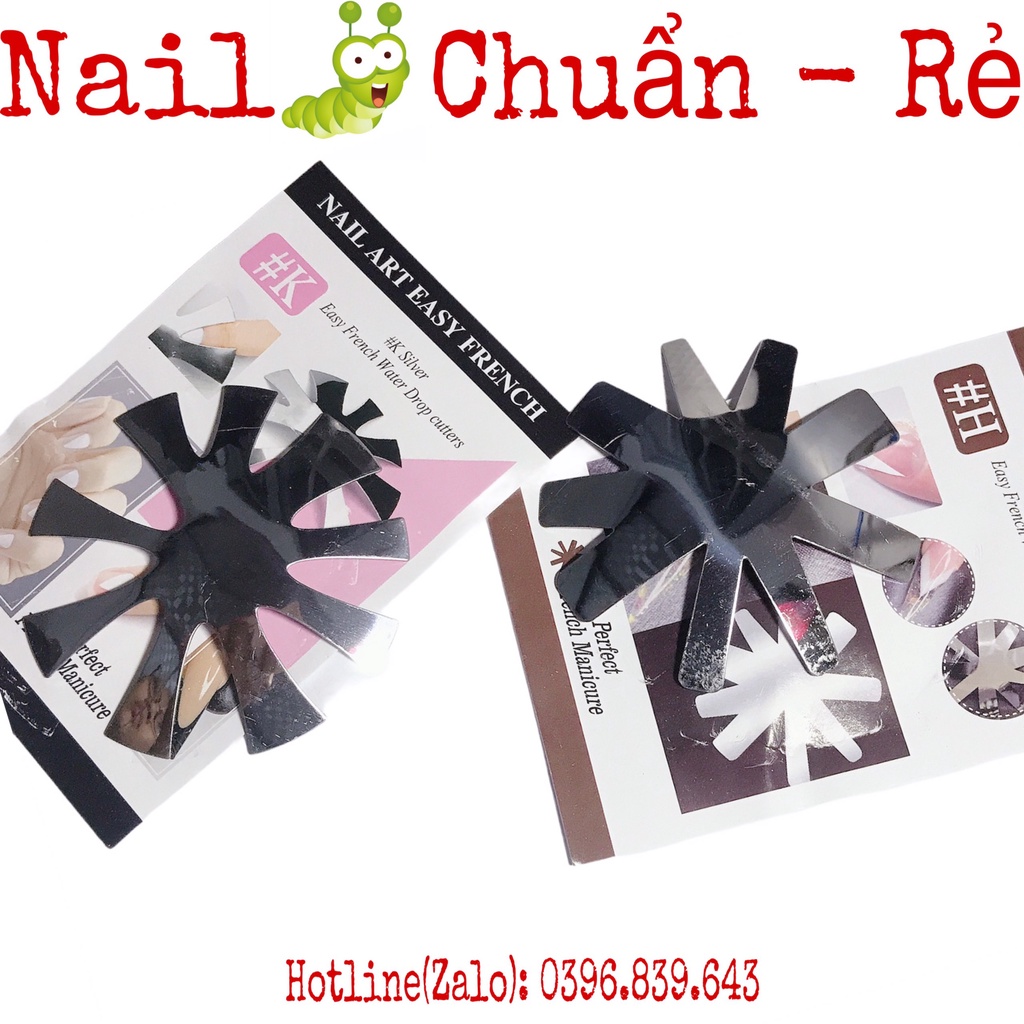 Khuôn Cắt Bột Nail , Khuôn Inox Cắt Bột Tạo French Đầu Móng Nhanh, Đẹp không rỉ