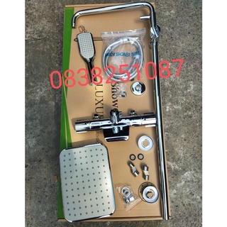 Bộ Sen Cây Tắm Đứng Nóng Lạnh Điều Chỉnh Nhiệt Độ Lõi Đồng Mạ Crom Siêu Cứng Chống Han Gỉ SC9030