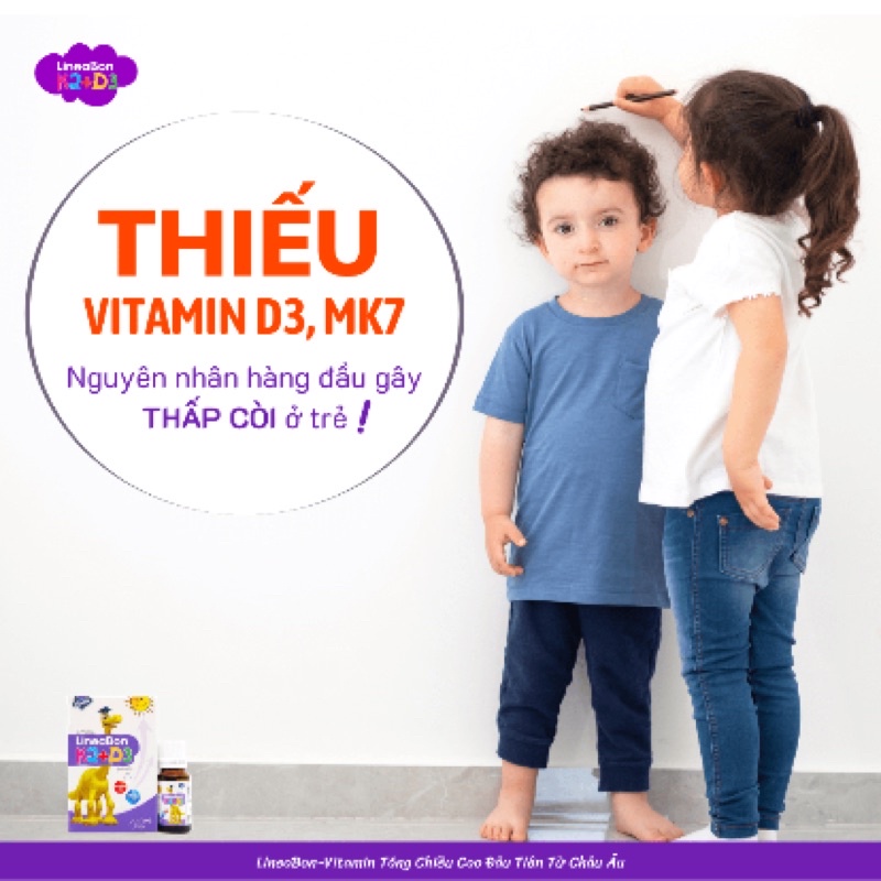 [Hàng chuẩn,kèm quà ] Vitamin tăng chiều cao D2K3 LineaBon cho bé từ 0 tháng