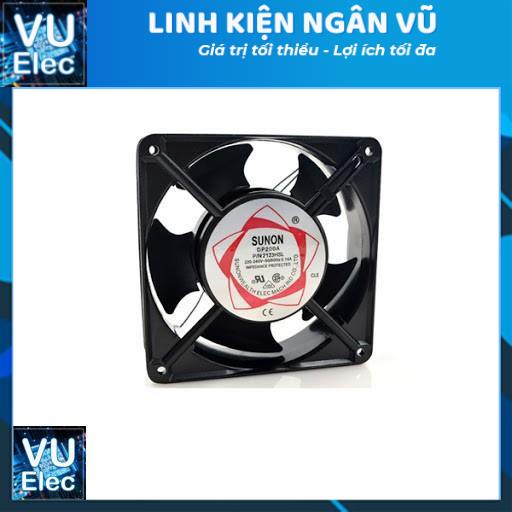 Quạt Hút BI-SONIC 220V 12Cm khung nhôm - Hút Khói SUNON 12x12x4Cm DP200A 220VAC