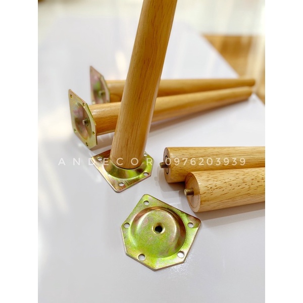 Combo 3 chân bàn ghế gỗ - Combo 4 chân bàn ghế gỗ (kèm mặt bích sắt)