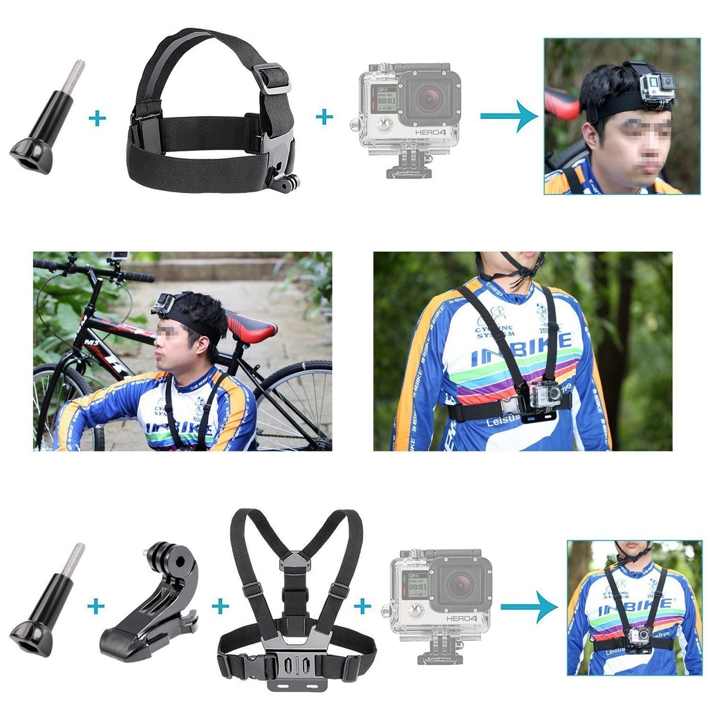 Bộ phụ kiện GOPRO, SJCAM 43 in 1, 7 in 1, 50 in 1 gắn camera, hàng thể thao chuyên dụng cao cấp cho dân phượt SPORTY