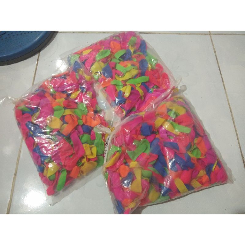 Túi 500 Cái Bong Bóng Nhỏ Chơi Tết Trang Trí Bơm Nước Cho Bé