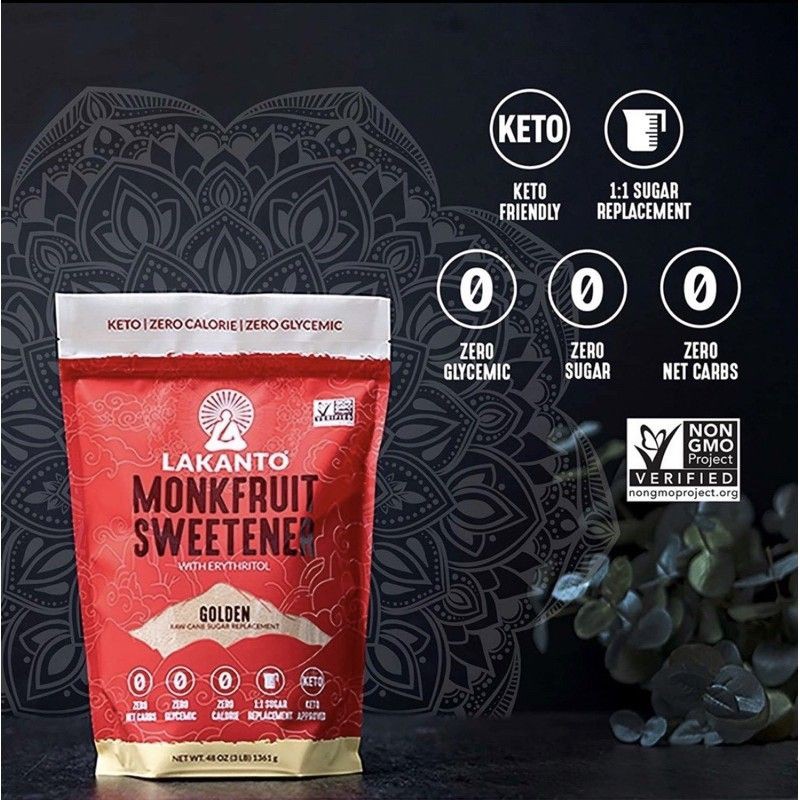 Đường Vàng Ăn Kiêng La Hán Quả Monkfruit Sweetener Lakanto 235g