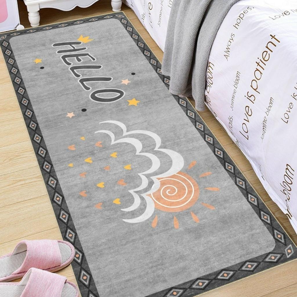 Thảm chân giường, thảm trải trang trí chân giường phòng ngủ chất vải bali cao cấp 80cm x 200cm