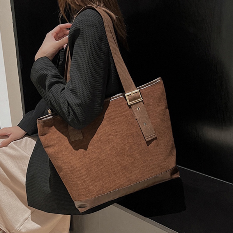 Túi xách canvas khâu đơn giản sức chứa lớn