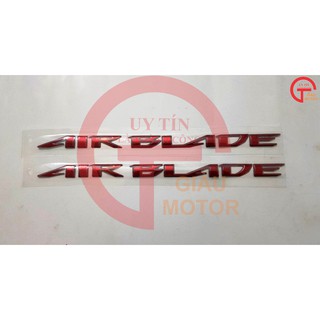 CẶP CHỮ AIR BLADE DÁN SIÊU CHẮC LOẠI TỐT CHO XE MÁY MÀU ĐỎ