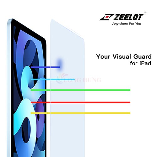 Dán màn hình cường lực chống tia xanh Zeelot iPad 7.9&quot;/9.7&quot;/10.2&quot;/10.5&quot;/10.9&quot;/11&quot;/12.9&quot; - Hàng chính hãng