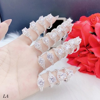 Nhẫn nữ bạc ta Đính đá chủ bạc ta sáng bóng