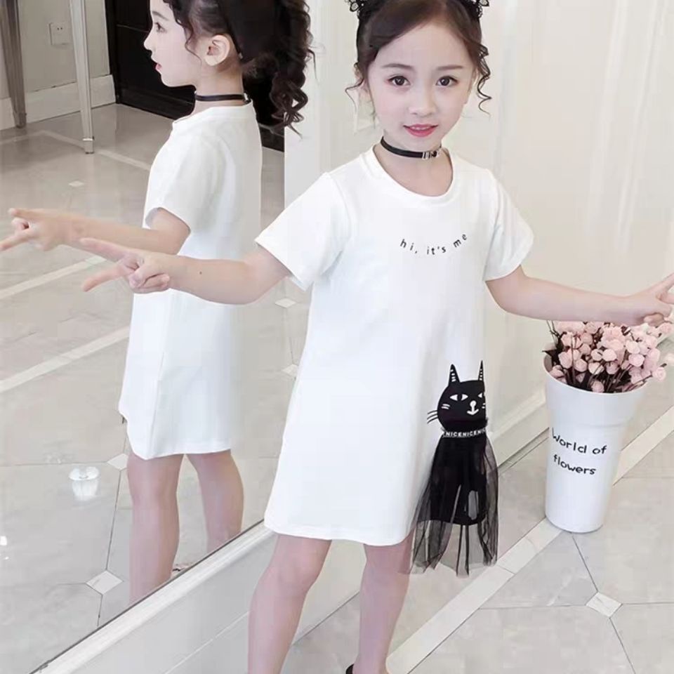 Áo Thun Tay Ngắn In Chữ Cho Bé Gái