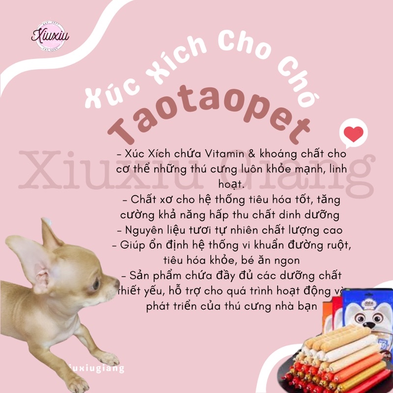 Xúc Xích Dinh Dưỡng Taotaopet - Xiuxiu Giang